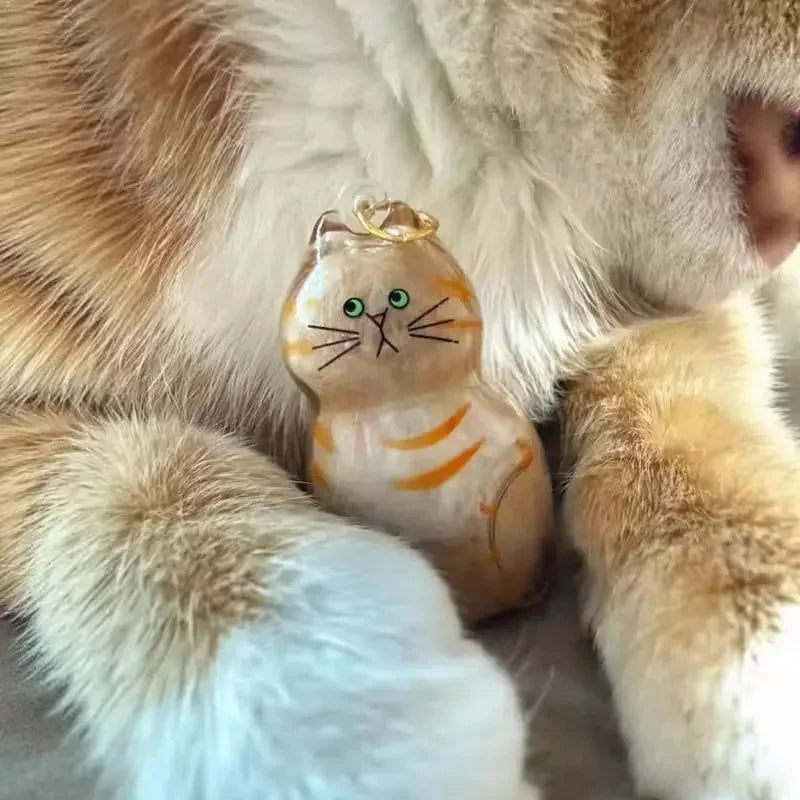 Transparent Pet Hair Keepsake Container Creative Handmade Cat Hair Pendant for Pet Hair Portable Keychain DIY Pendant Accessory