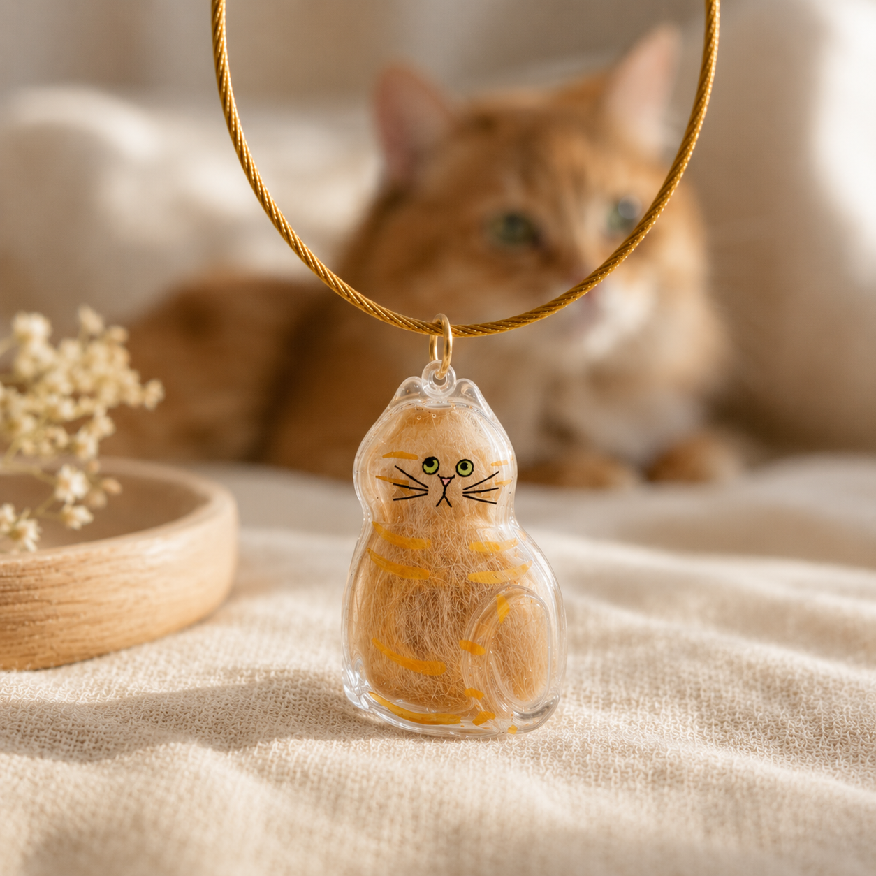 Pendentif Souvenir « Lien Éternel » — avec les poils de votre compagnon